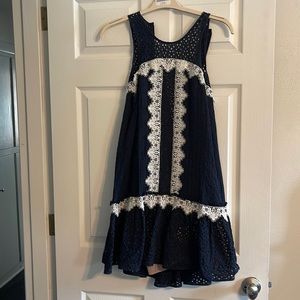 NHA KHANH navy blue dress size 4 made in USA